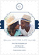 White and Navy Initial Connection Photo Save the Date Cards Image 4 of 6